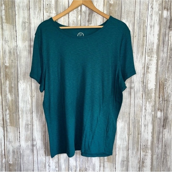 Maurices Teal Rib Tuck In Tee - Picture 2 of 5